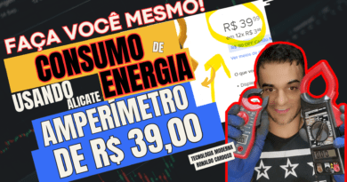 Descobrindo consumo com alicete amperímetro diy