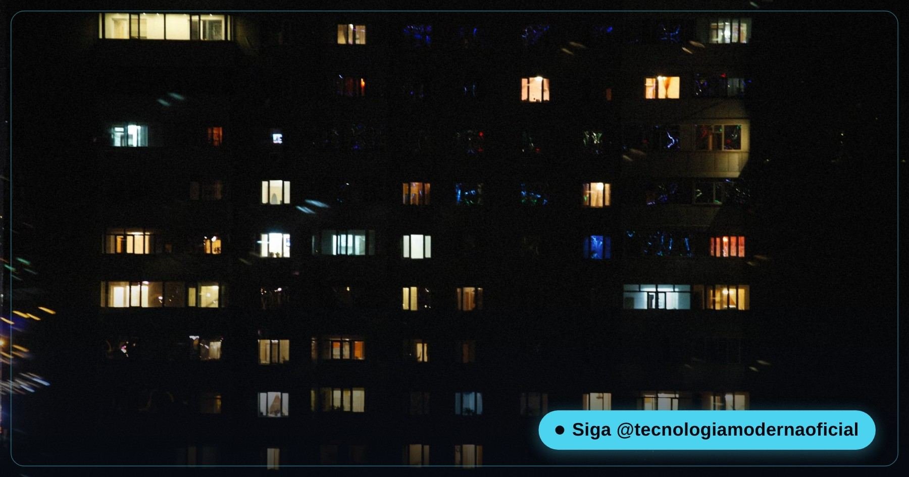 Prédio com muitos apartamentos, cada um com sua rede Wi-Fi