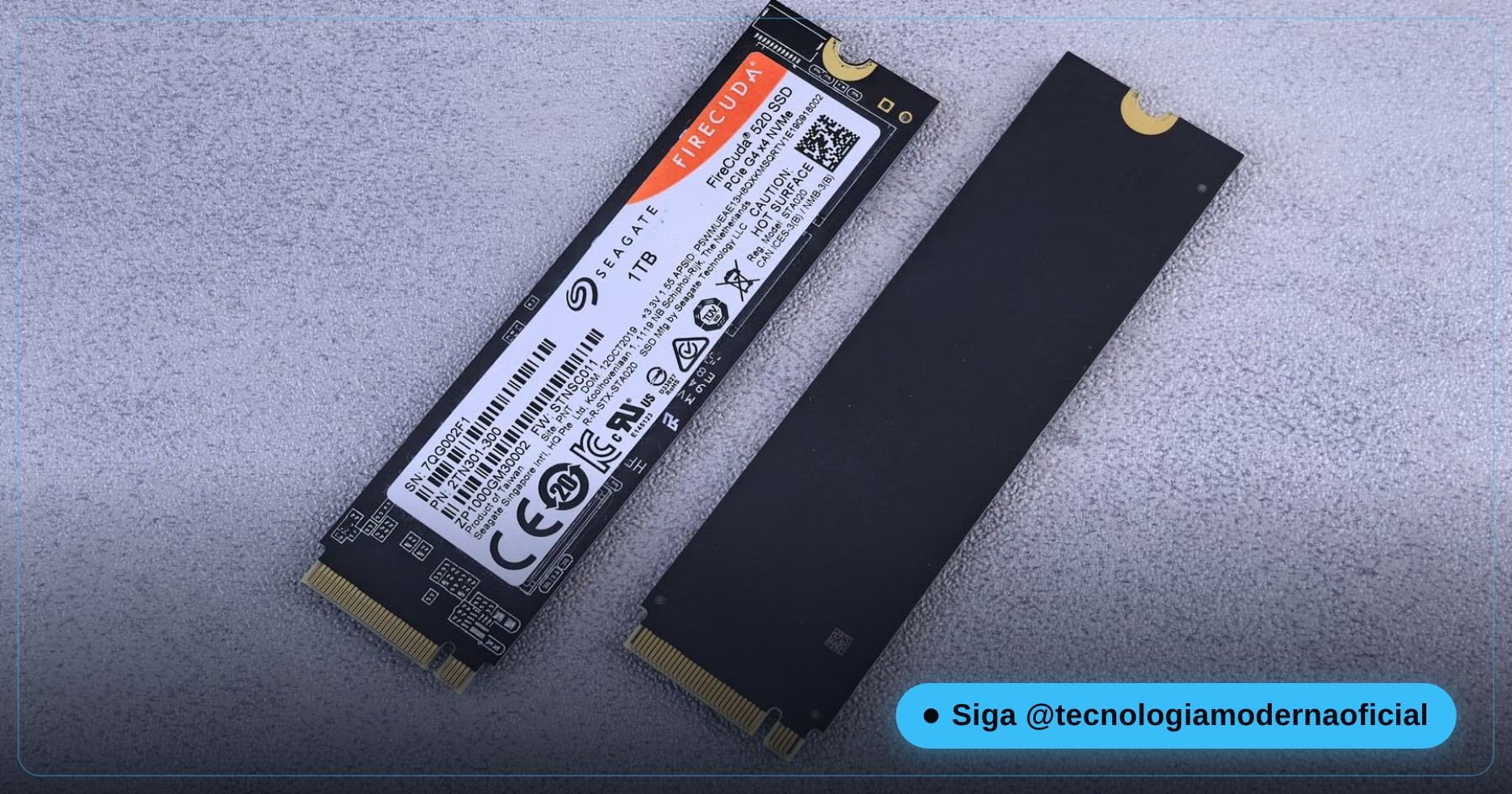 Close-up of an NVMe SSD