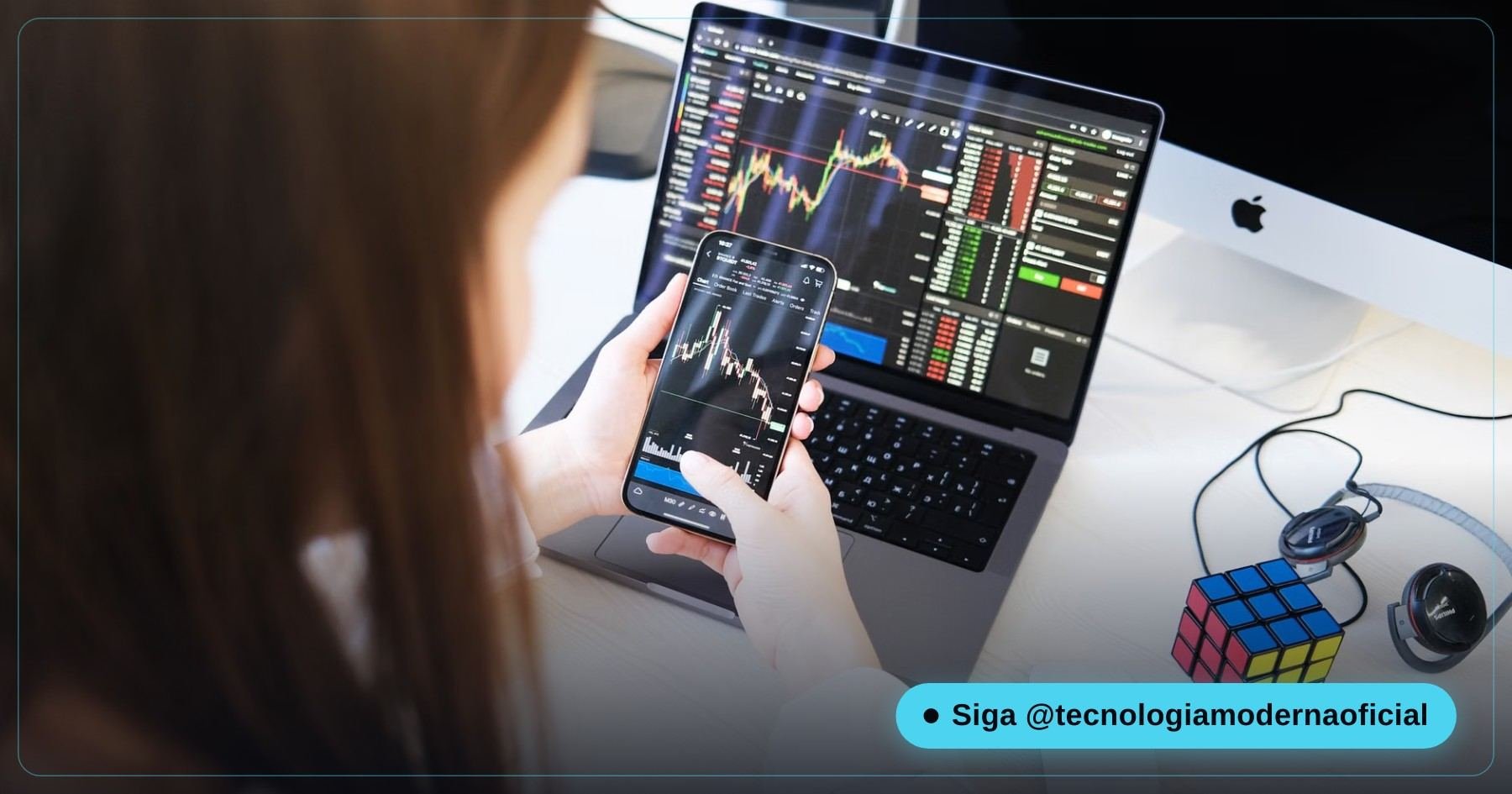 Relatório com gráfico de conexões do Wi-Fi aberto no notebook