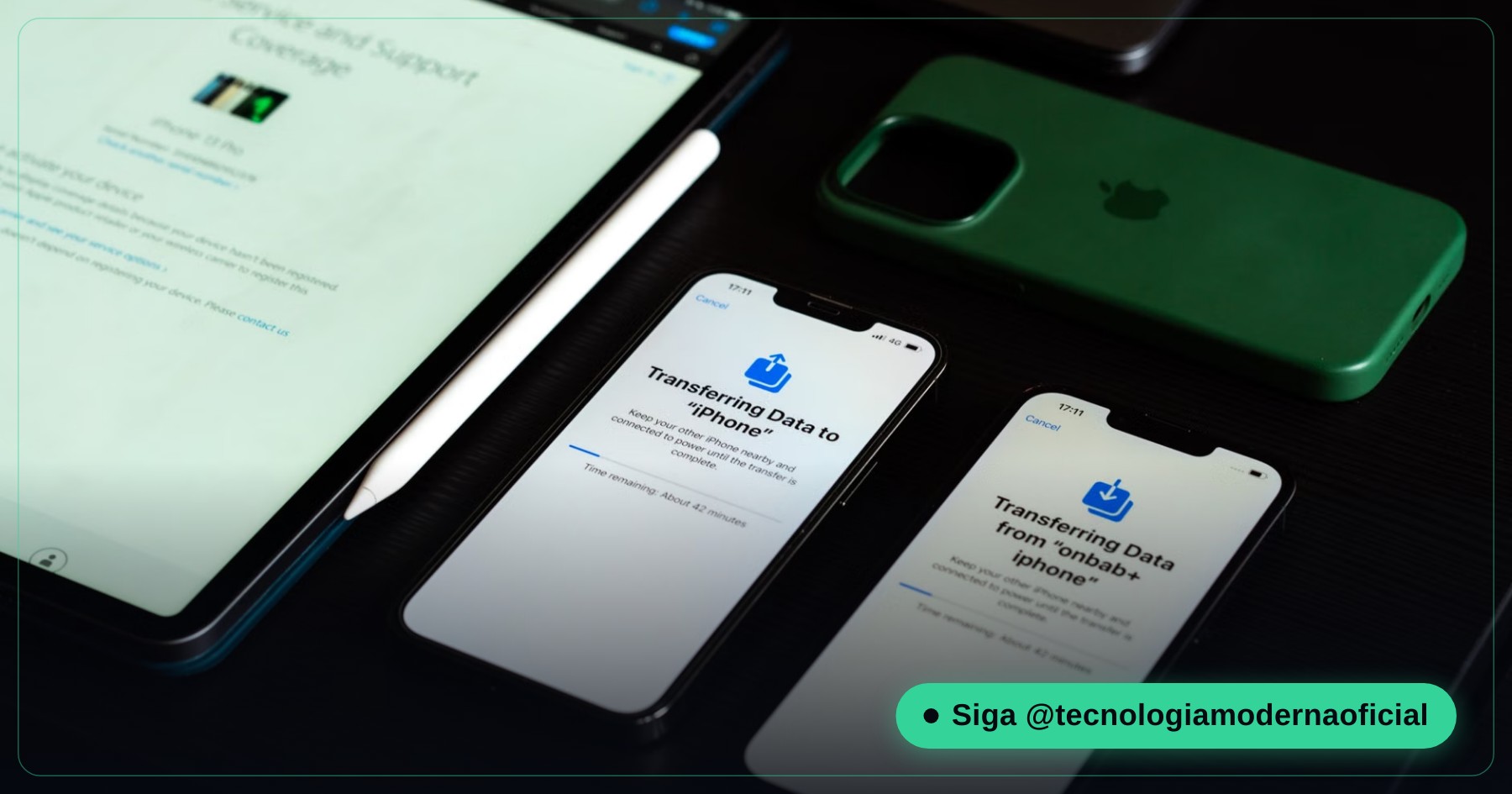 Configurações do iPhone abertas na tela