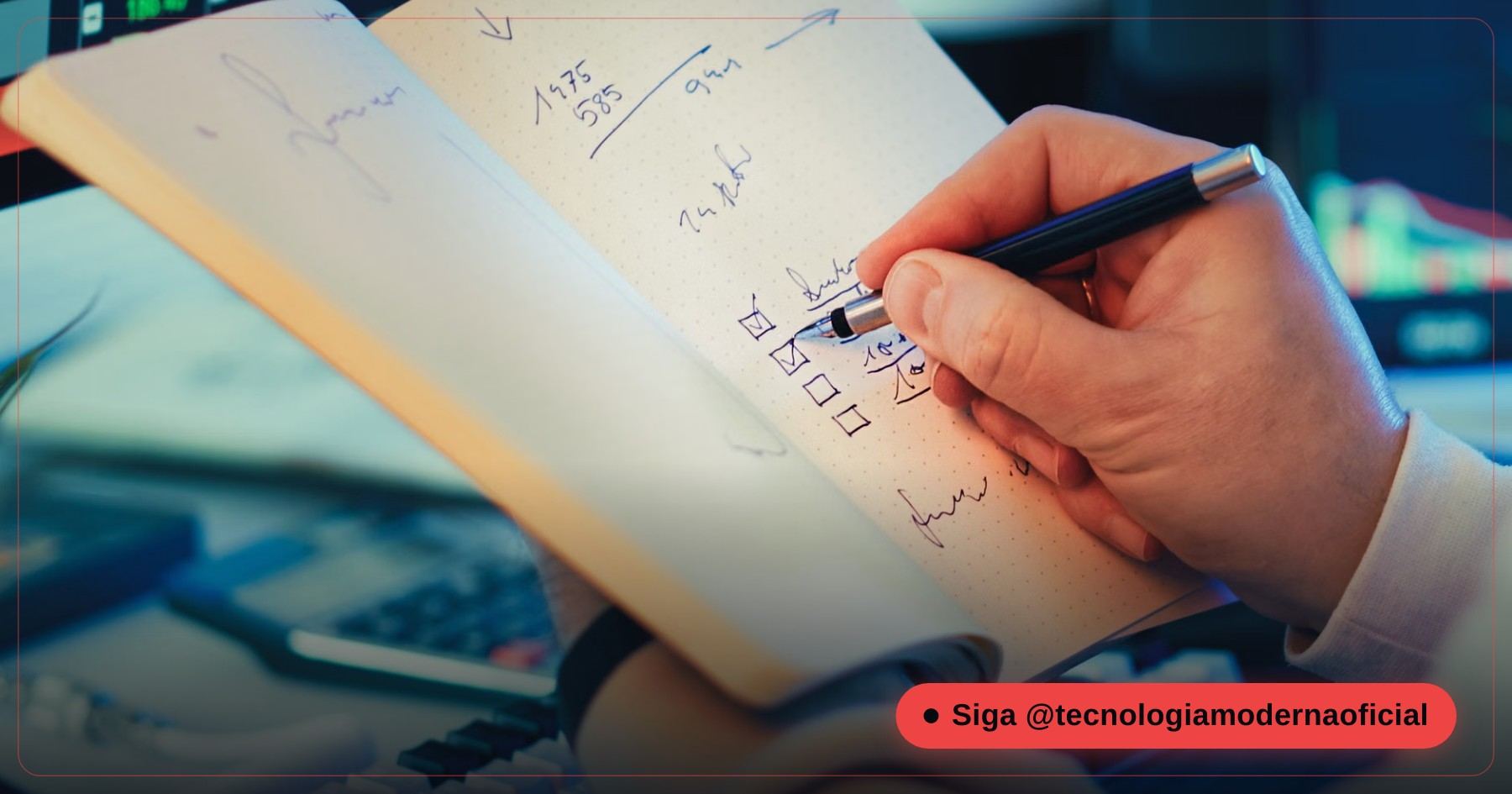 Lista de processos na tela do computador