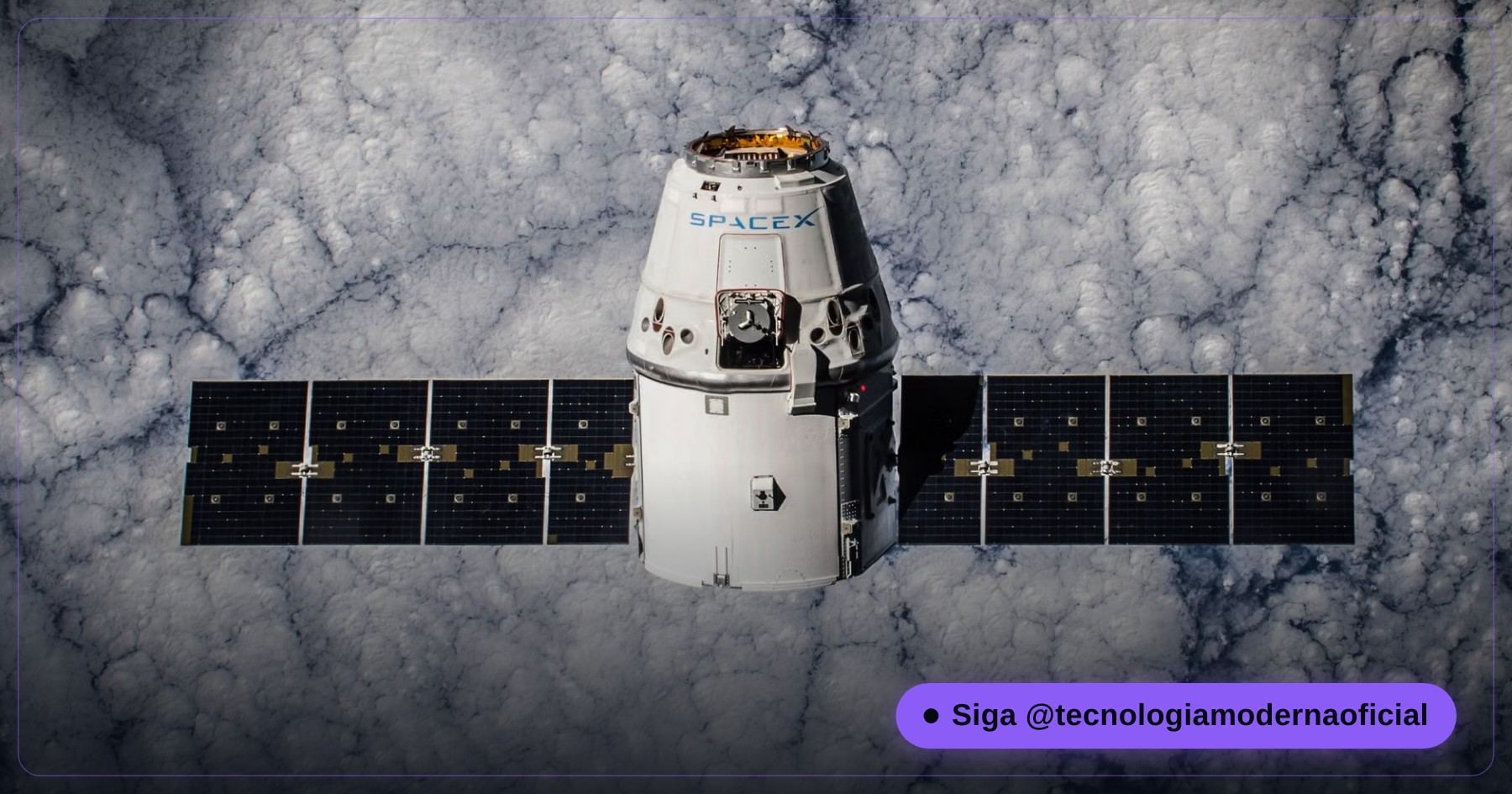 Satélite com painéis solares em órbita da Terra
