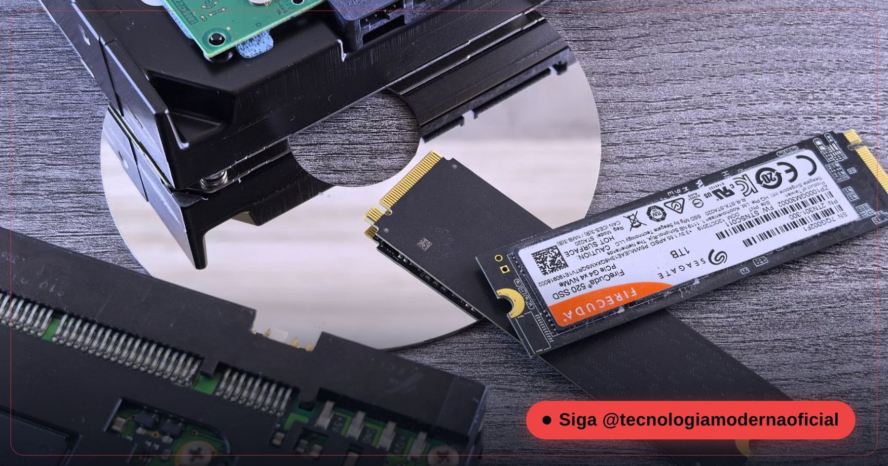 Close-up of an NVMe SSD