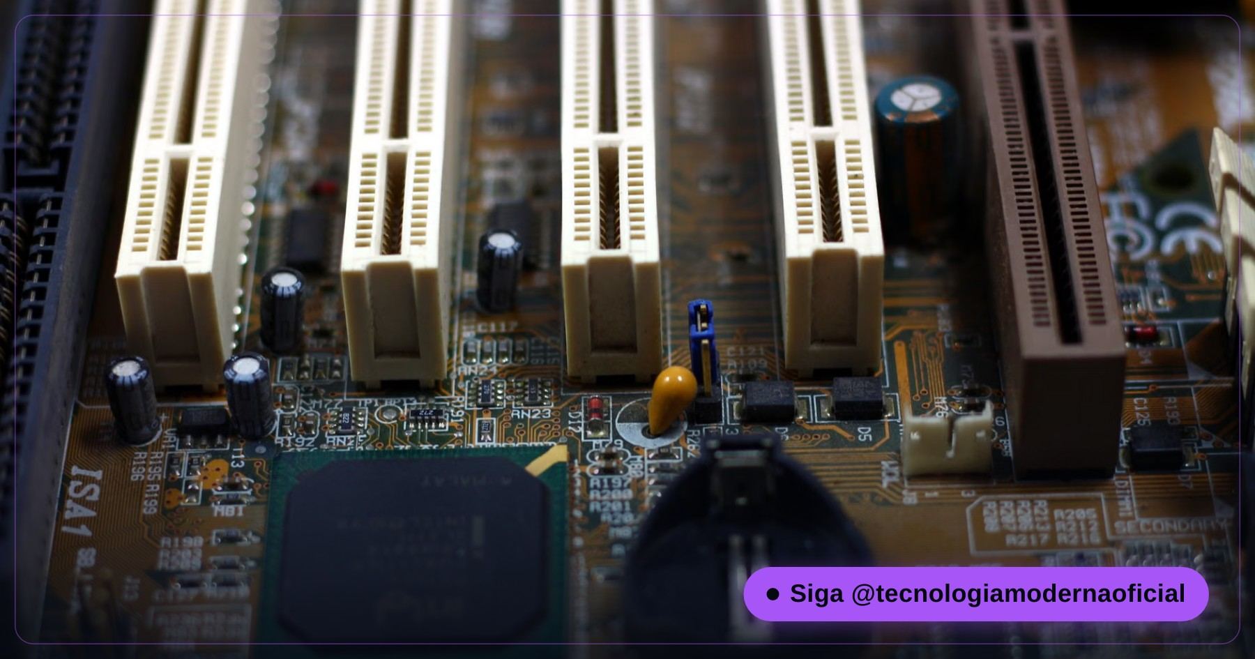 Close-up of a computer motherboard