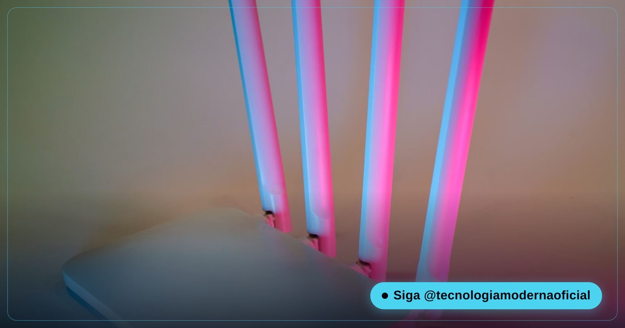 Roteador Wi-Fi 7 moderno em ambiente doméstico, ilustrando o recurso MLO de múltiplas bandas simultâneas