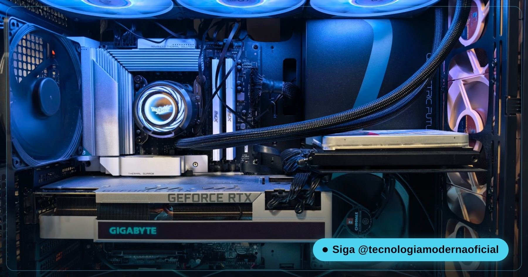 Componentes internos de hardware gamer, como processador e placa de vídeo usados na Steam Machine