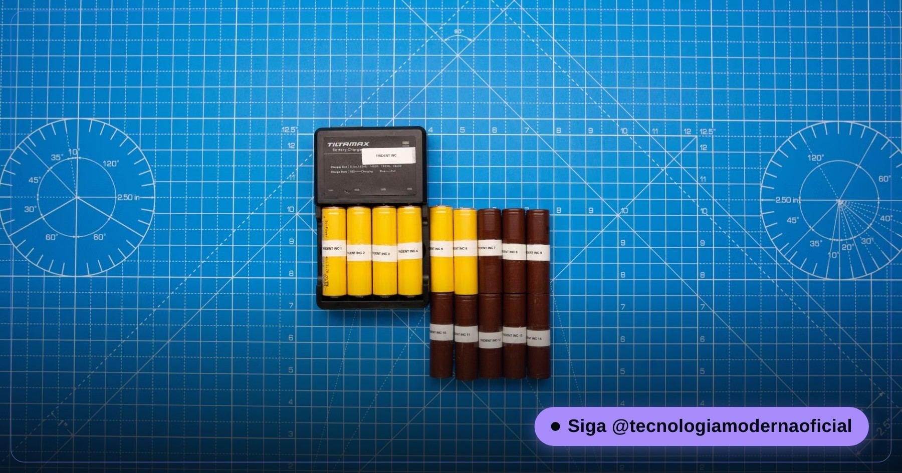 Bateria antiga de Níquel-Cádmio, tecnologia que sofria do efeito memória real