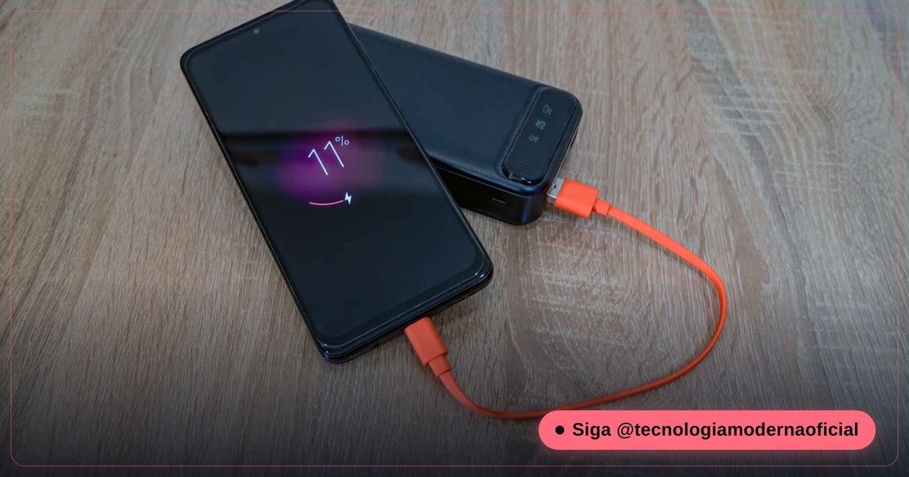 Tela de celular mostrando aviso de bateria em 20 por cento e modo de economia de energia