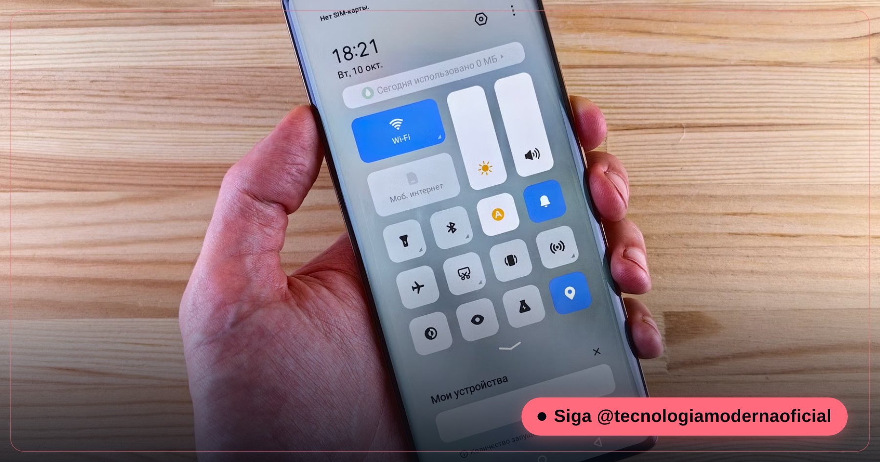 Tela de configurações do celular mostrando o modo avião ativado com Wi-Fi ligado