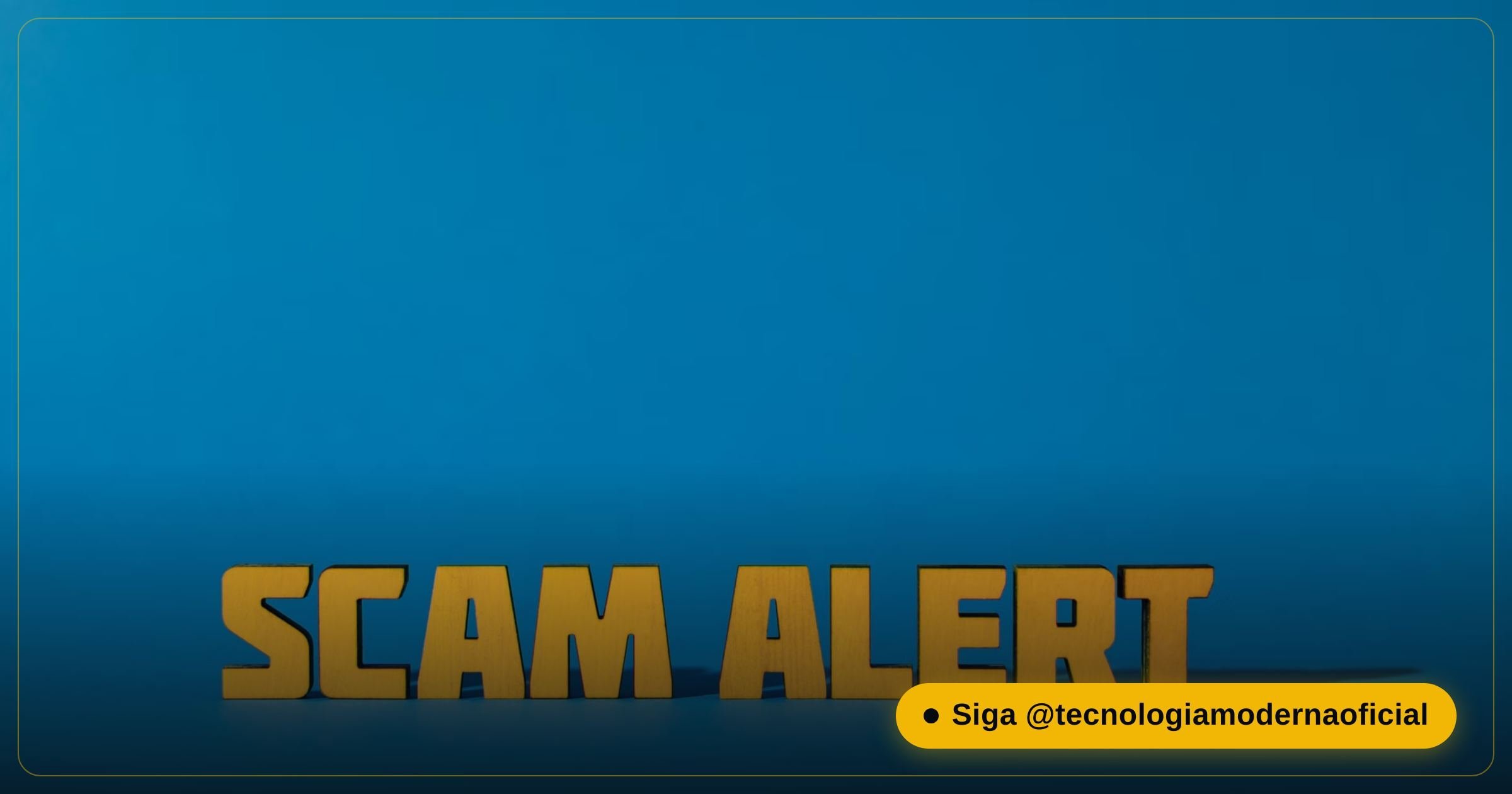 Alerta de golpe financeiro online em tela de computador