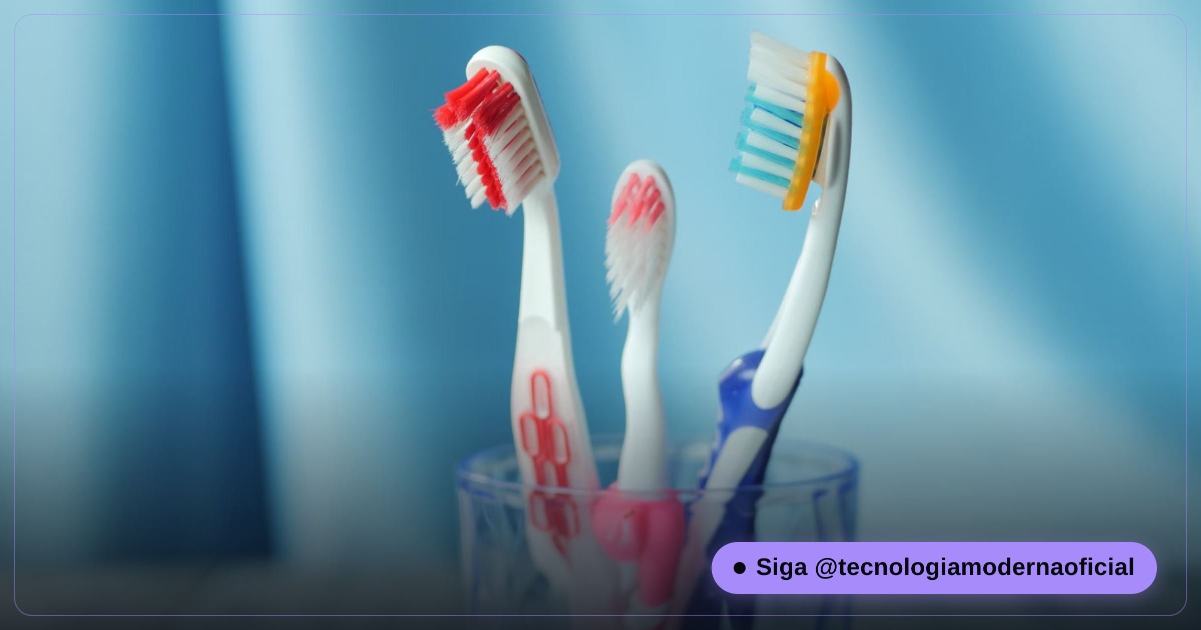 Escova de dente elétrica moderna em um banheiro