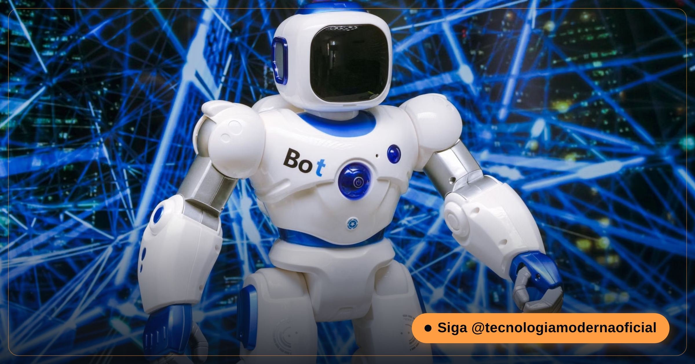 Robô humanoide em ambiente industrial, representando o avanço da automação física