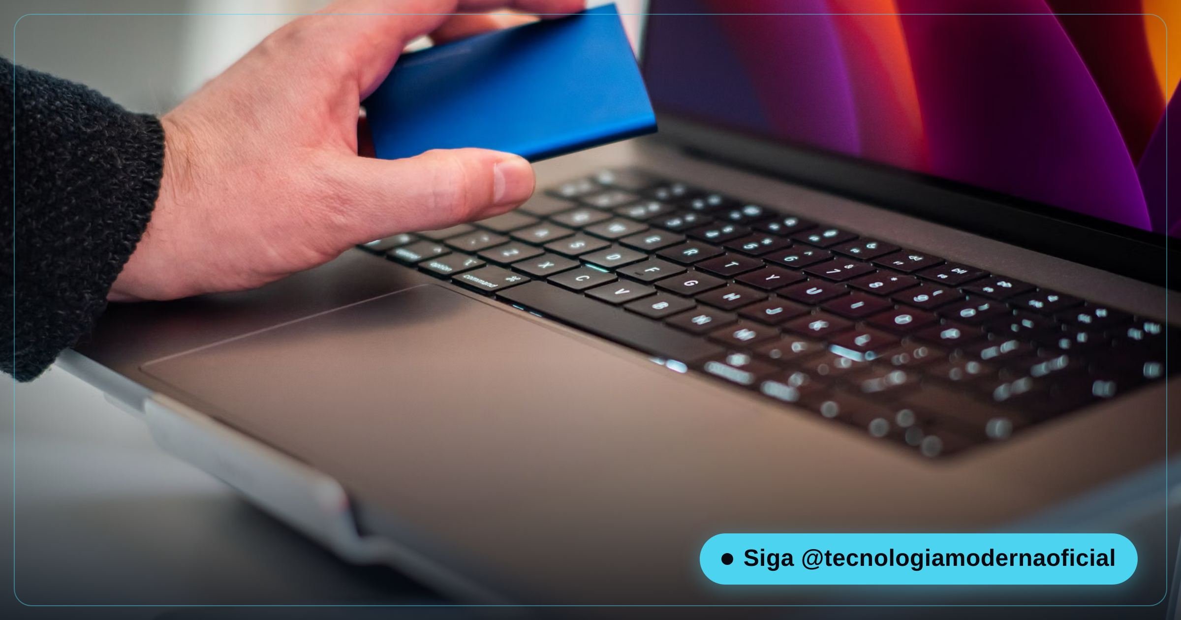 SSD externo portátil compacto usado para backup de arquivos
