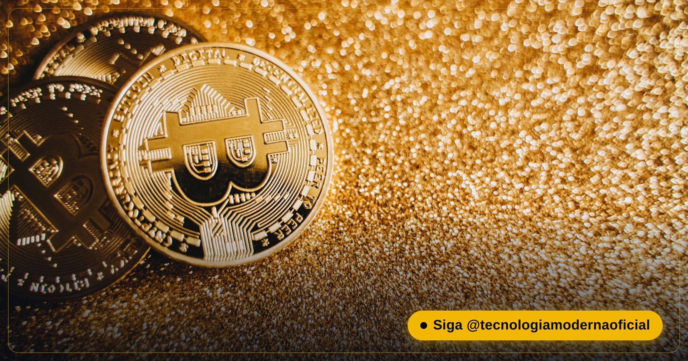 Conceito visual de carteira de criptomoeda digital com moedas de bitcoin
