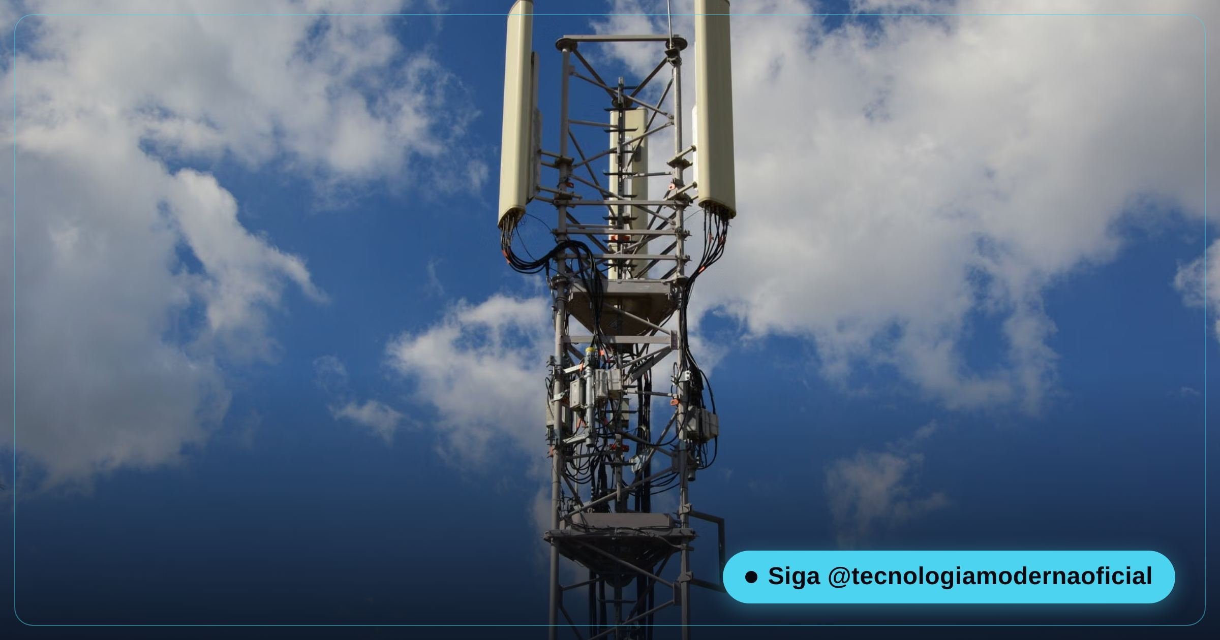 Torre de rede móvel representando a nova geração de conectividade 6G