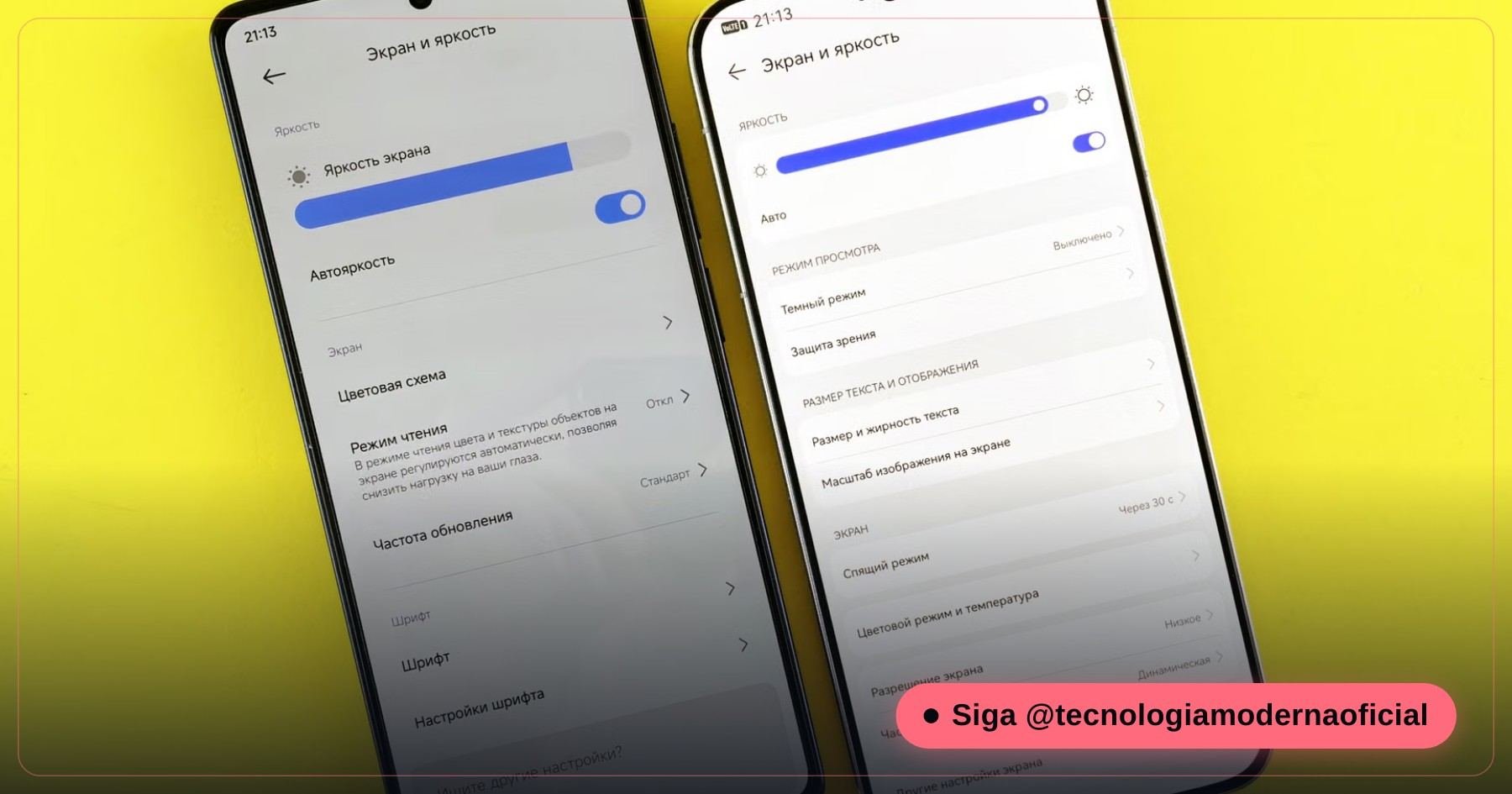 Tela Sobre o telefone de um celular Android