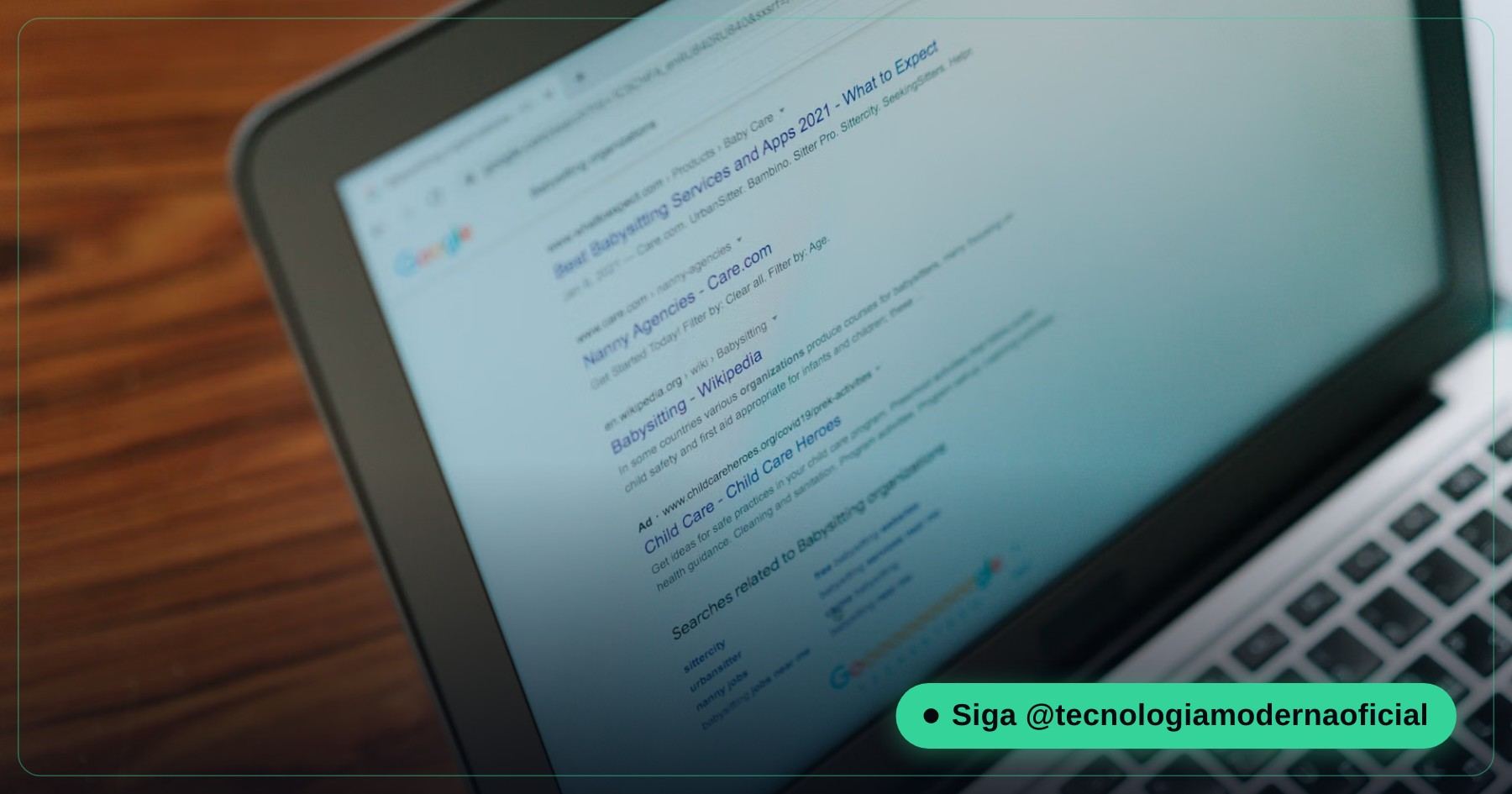 Navigateur web ouvert sur l'écran d'un portable
