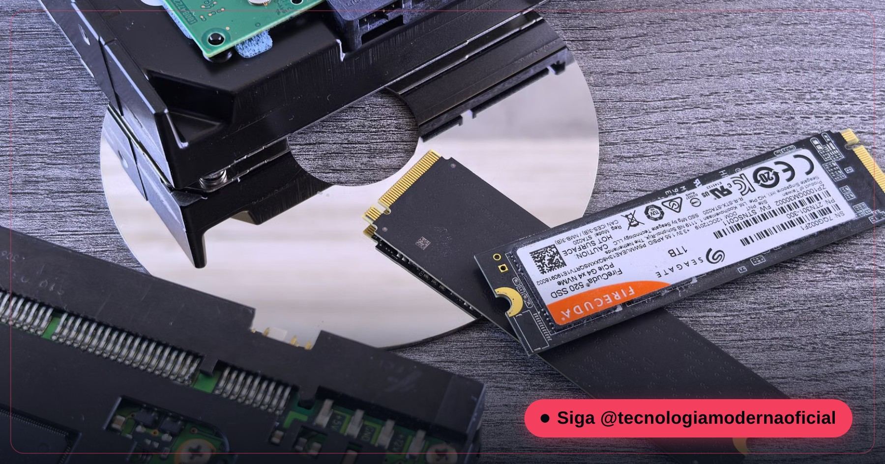 Close-up of an M.2 NVMe SSD