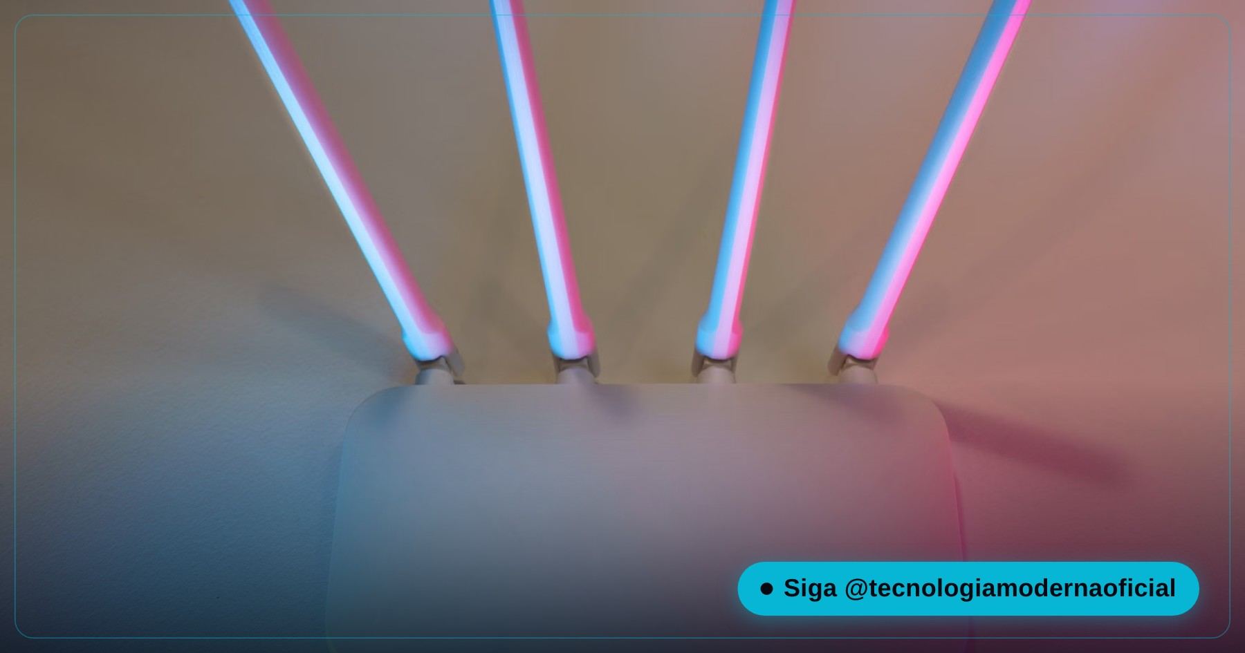 Roteador Wi-Fi com as luzes acesas
