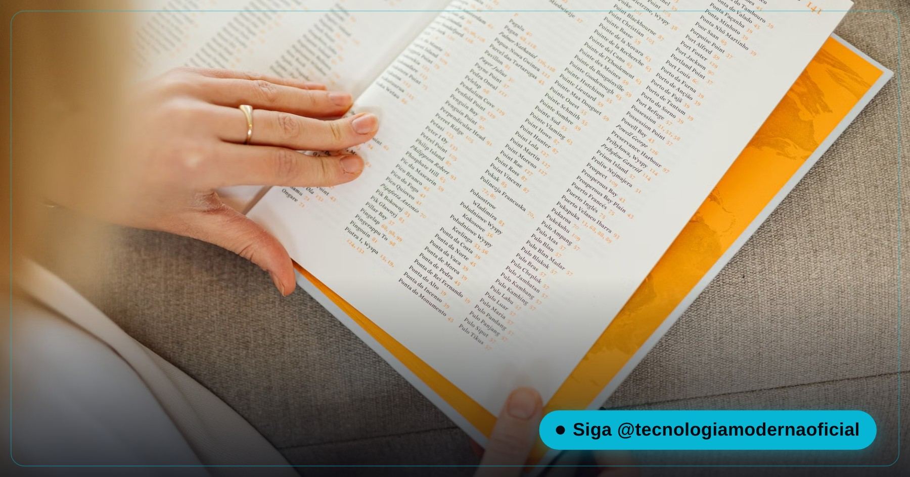 Lista telefônica representando a “agenda” da internet