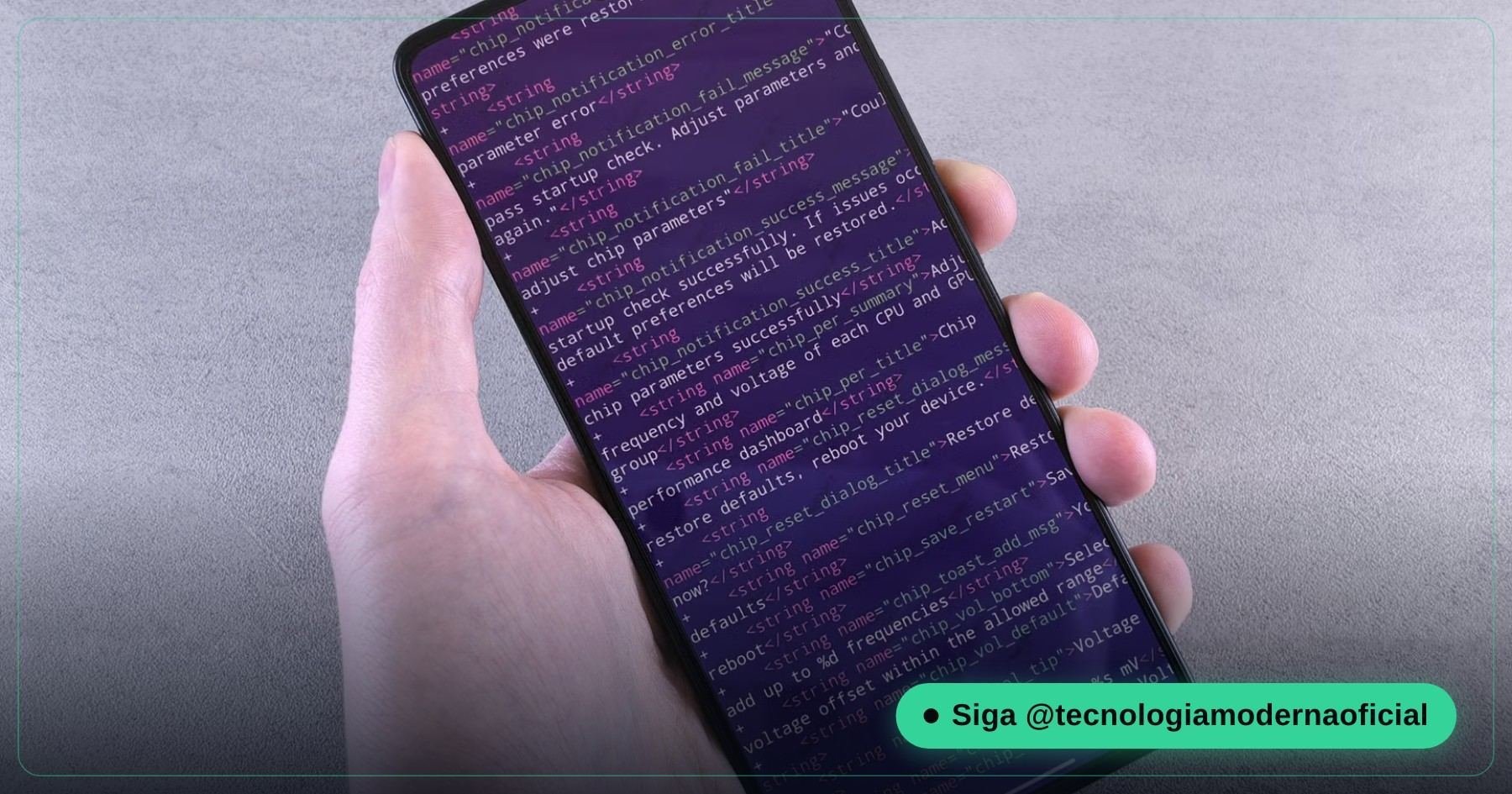 Celular exibindo código de verificação em duas etapas