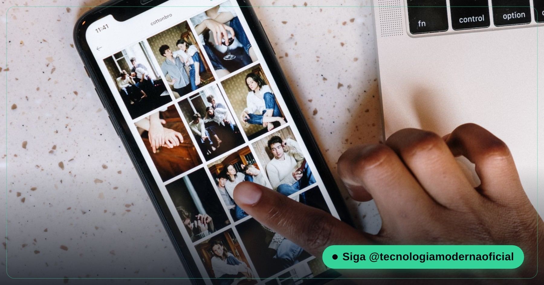 Galeria de fotos de família no celular