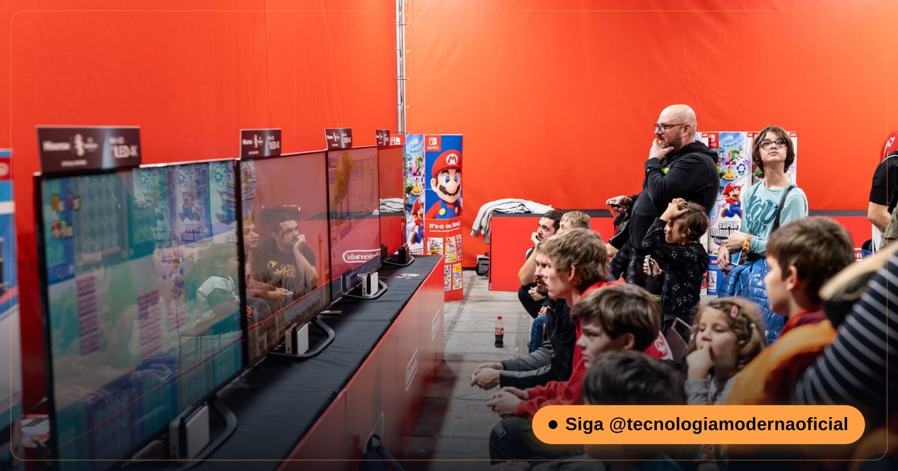 Estande de games em uma feira