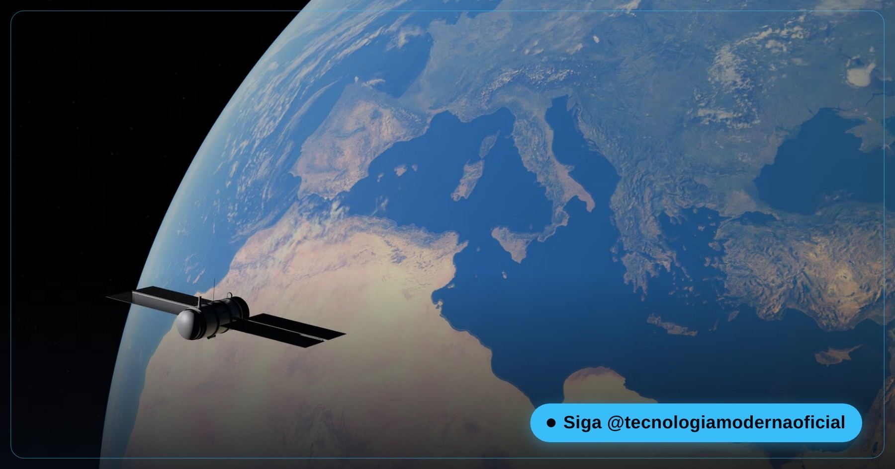 Satélite em órbita sobre a Terra